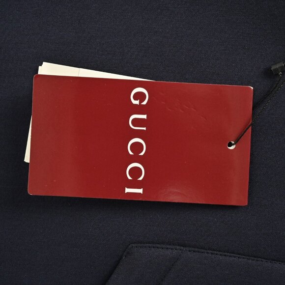 GUCCI SS25 Logo patch knitted half-zip long-sleeved sweatshirt S - Picture 6 of 8